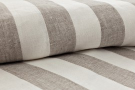 Free linen fabric samples TAUBER white/natural stripes
