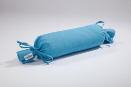Nackenrolle Türkis-Blau aus dem 100% Leinenstoff SALZACH 15x40cm