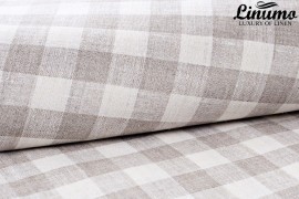 Fabric pattern MOSEL 100% pure linen atural/white 160g/qm
