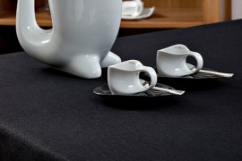 Tischdecke ILLER 100% Leinen Schwarz verschiedene Größen