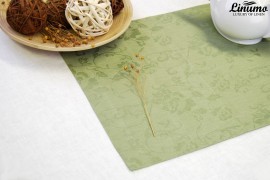 High quality table runner UNSTRUT 100% leinenjacquard olive-green different sizes