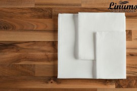 Edles Saunatuch Badetuch Handtuch 100% Leinen Weiß Waffelpique