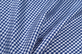 Linen fabric 100% Linen vichy-check blue/white 230g/qm 150cm M10C348271
