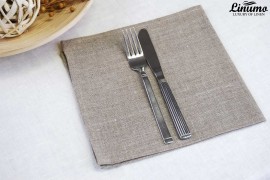 Classic design made of 100% linen napkin MAIN natural-grey different sizes