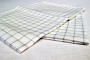 Linen tea towel 50x70cm creamy white checked