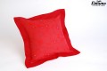 Decorative cushion cover 100% linen 40x40cm red with stand-up seam