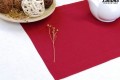 Table runner made of precious linen red