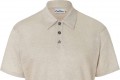 Airy polo shirt knitted in pure linen in various sizes