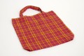 Robust, spacious linen shopping bag made from 100% purple linen