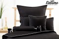 Bedding set ODER 100% linen black with a white cord row 2pc