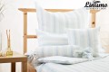 Linen bedding set LENNE lightblue/white striped 2pc